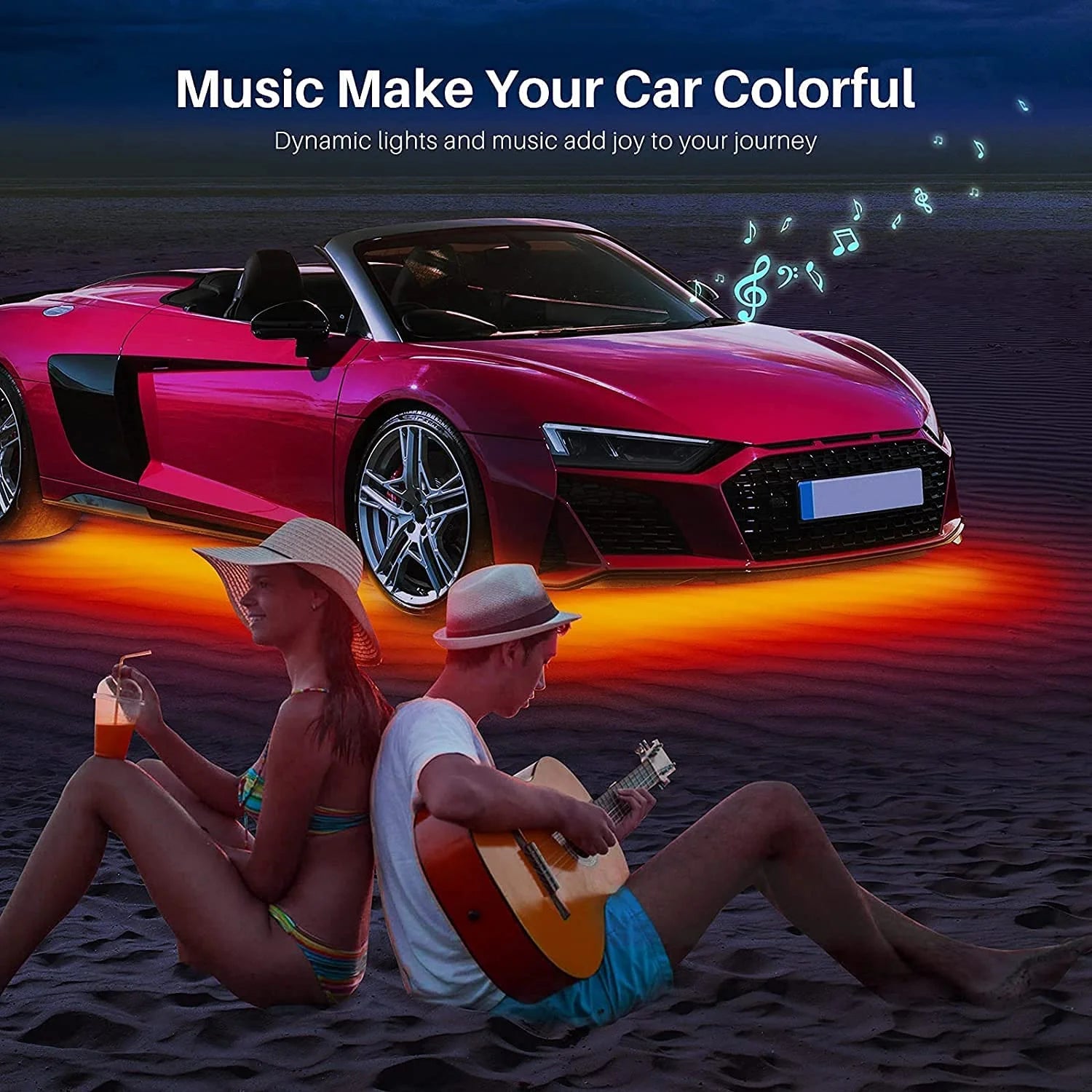 Double Row Car Underglow Lights Kit