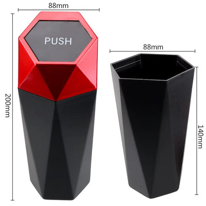 YOSOLO Mini Garbage Bin Trash Bin Car Trash Can for Car Home Bedroom Office Portable Car Dustbin with Lid Interior Accessories
